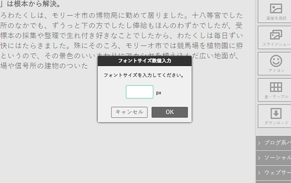 文字サイズ